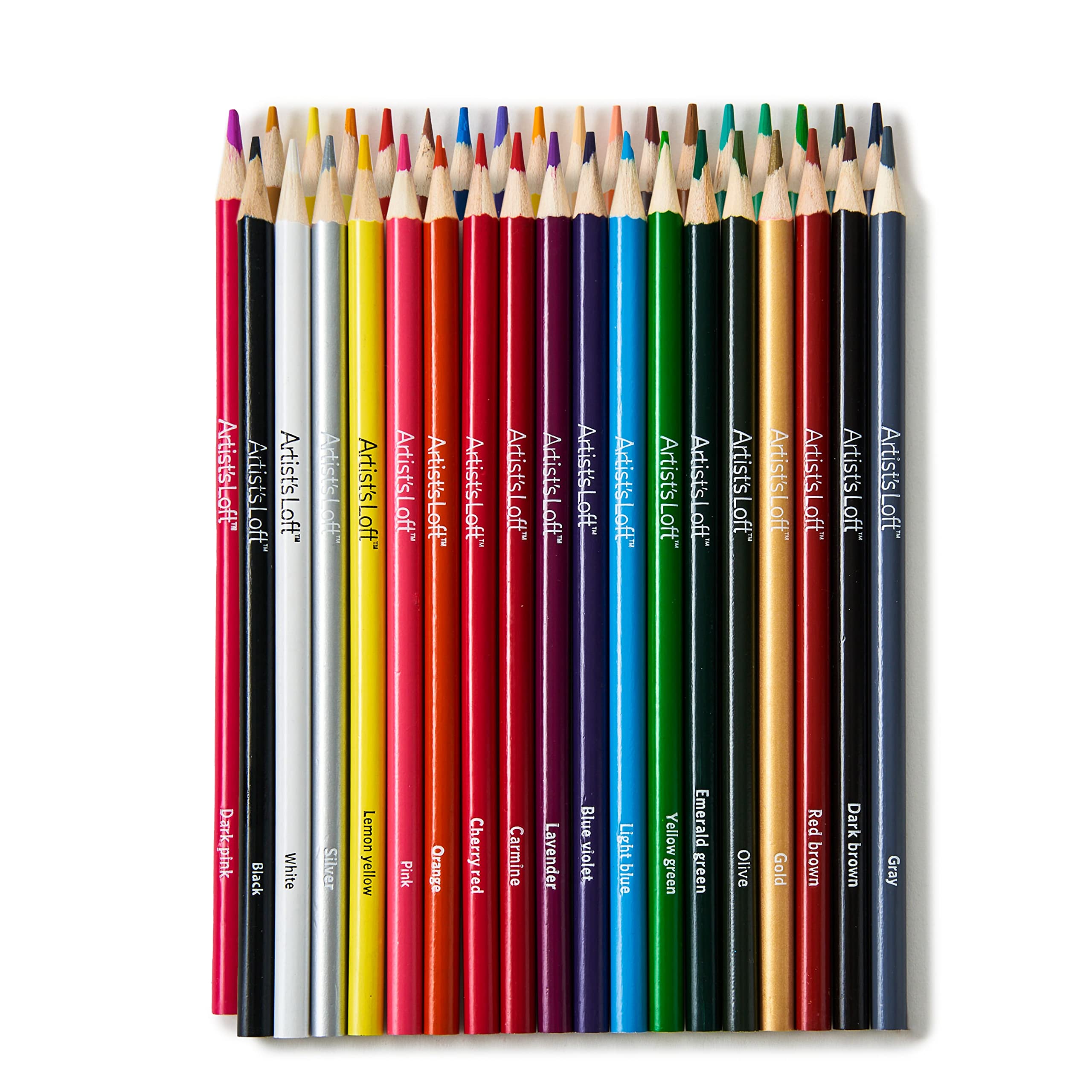 Artist's Loft Colored Pencils Fundamentals - Assorted Colored Pencils for Drawing, Coloring, and Sketching - 1 Pack