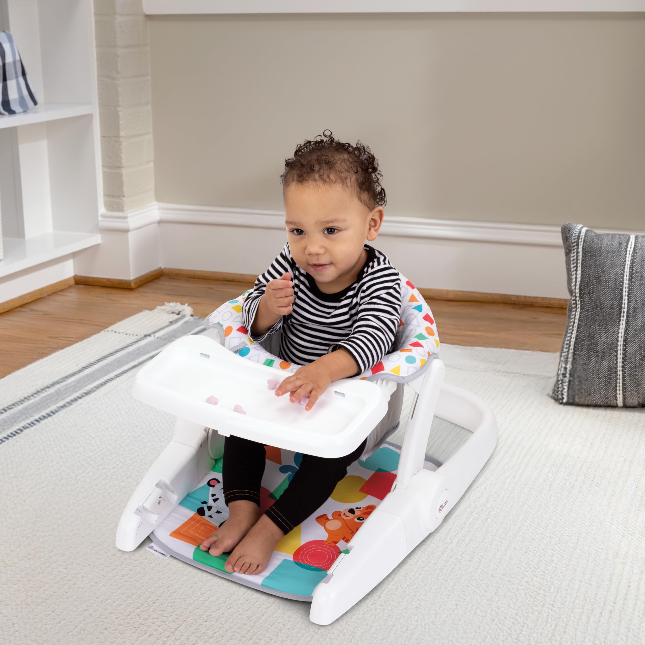 Baby Einstein Asiento de suelo 4 en 1 Kickin' Tunes para aprender a sentarse, con música y lenguaje, 2 posiciones y piano de patadas desmontable, a partir de 4 meses