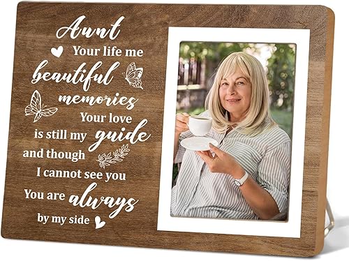 Miniatura 1 de Marco de fotos conmemorativo, marco de fotos para tía, regalos de condolencias por pérdida de tía querida, regalos de duelo por pérdida de tía,