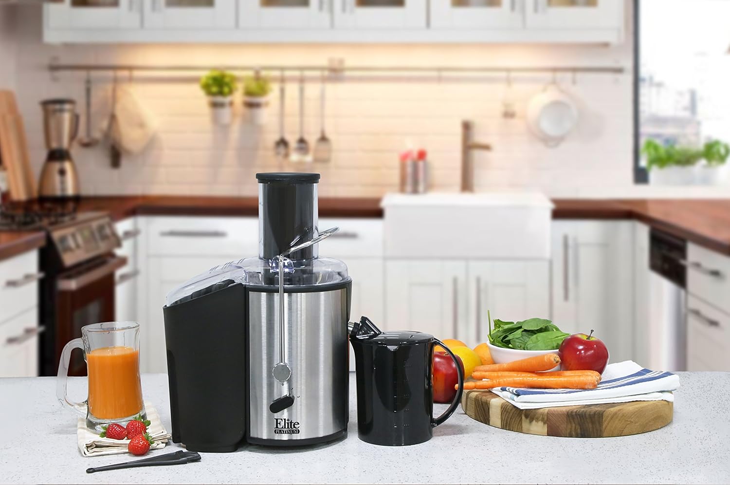 Elite Platinum EJX-9700 - Exprimidor de jugo de fruta de 2 velocidades, de  acero inoxidable : Amazon.com.mx: Hogar y Cocina