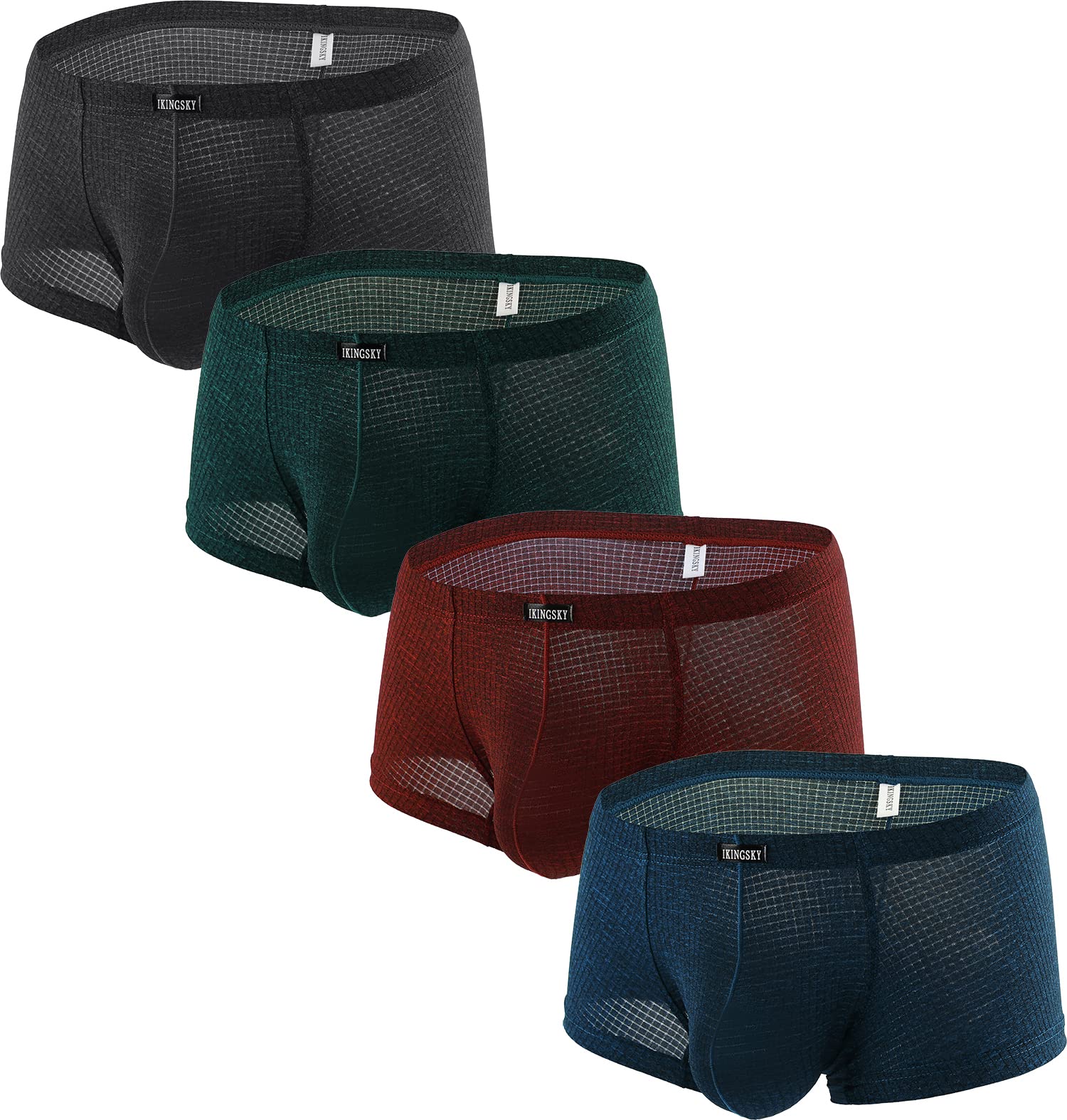 iKingsky Men's Bulge Boxer Briefs