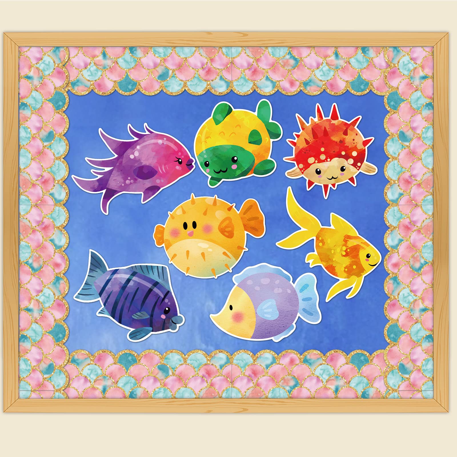 72 Colorful Fish Cutouts For Bulletin Boards – Ocean Theme Classroom Decor, 6 Inch - View #3