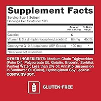 Vista 3 de Qunol Cápsulas blandas CoQ10 de 100 mg, Ultra CoQ10 100 mg, 3 veces mejor absorción, antioxidante para la salud del corazón y producción de energía