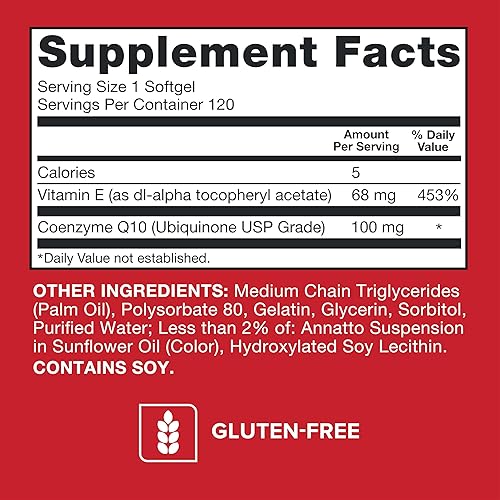 Miniatura 3 de Qunol Cápsulas blandas CoQ10 de 100 mg, Ultra CoQ10 100 mg, 3 veces mejor absorción, antioxidante para la salud del corazón y producción de energía