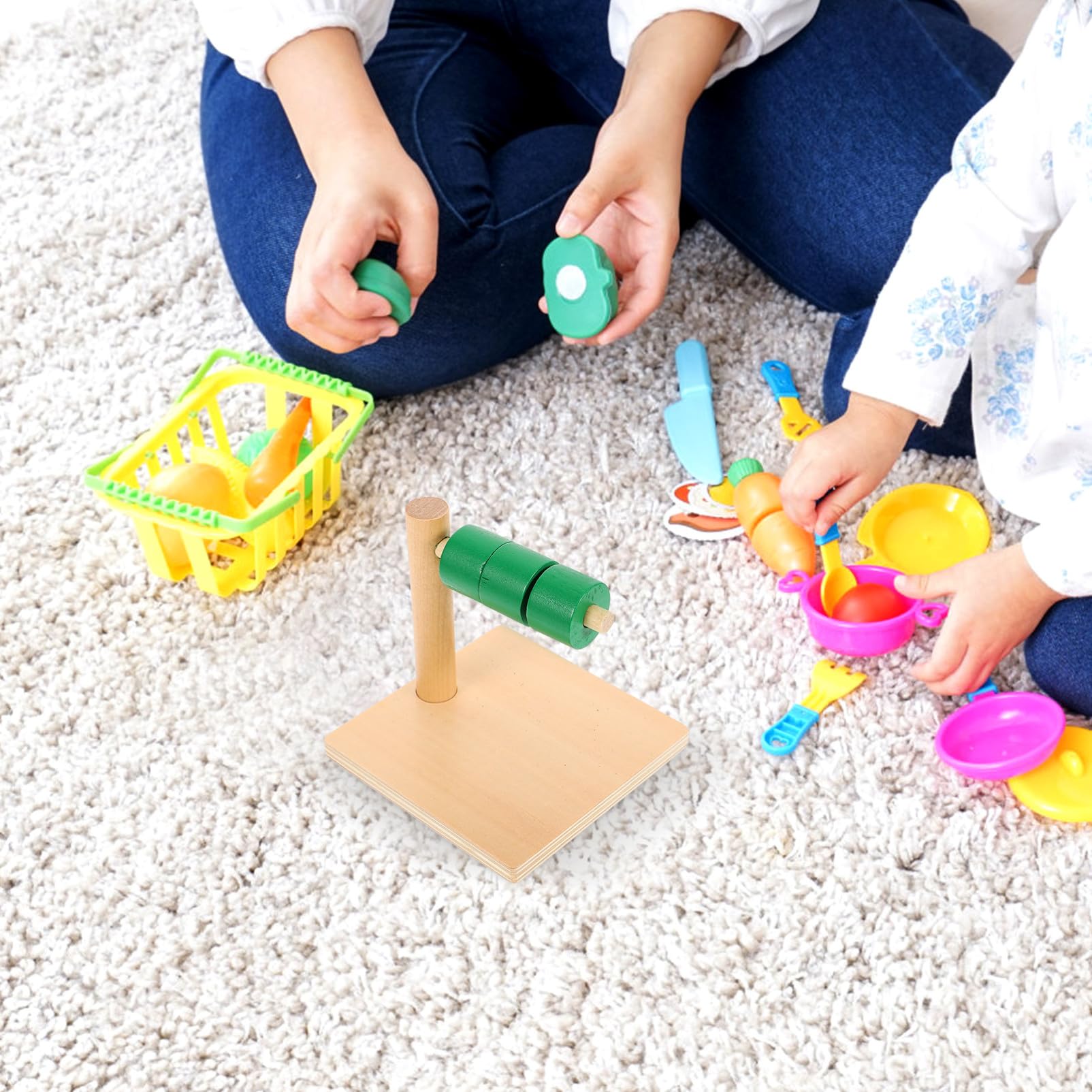 Discos Educativos Horizontales de Madera para Niños, Juguete Montessori | Juego Didáctico de 0 a 3 Años, Superficie Pulida sin Rebabas, Operación Sencilla y Obsequio Navideño