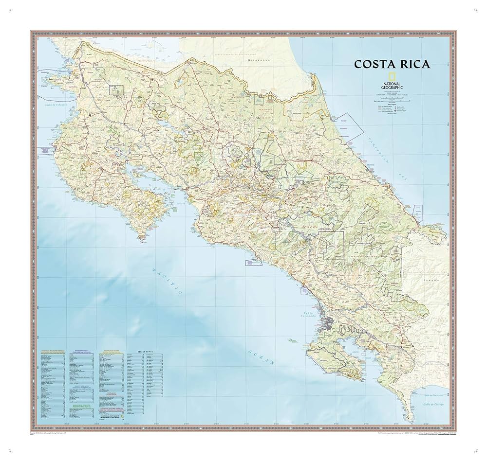Amazon.com: National Geographic: Costa Rica Wall Map - 38 x 36 inches - Art Quality Print: 0749717038486: Office Products amazon-com-national-geographic-costa-rica-wall-map-38-x-36-inches-art-quality-print-0749717038486-office-products