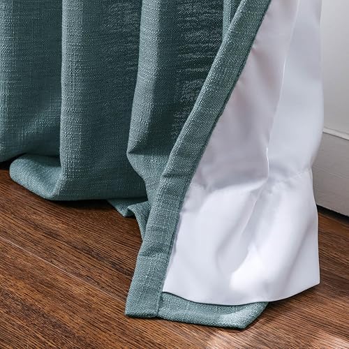 Miniatura 180 de Drapifytex Cortina plisada de lino sintético, cortina para oscurecer la habitación, 56 pulgadas de ancho x 96 pulgadas de largo, cortina de cobre 26