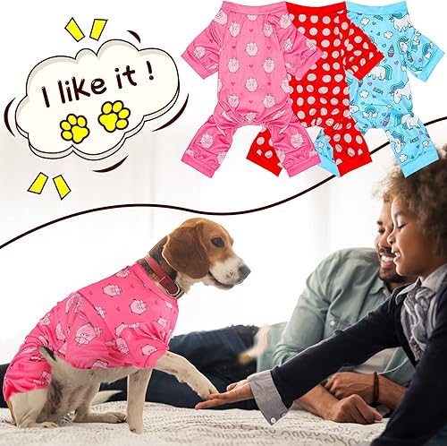 Miniatura 10 de Pijama de 3 piezas para perro, overol suave para perro, ropa para mascotas, overol para perros pequeños, medianos y grandes, ropa linda, mamelucos