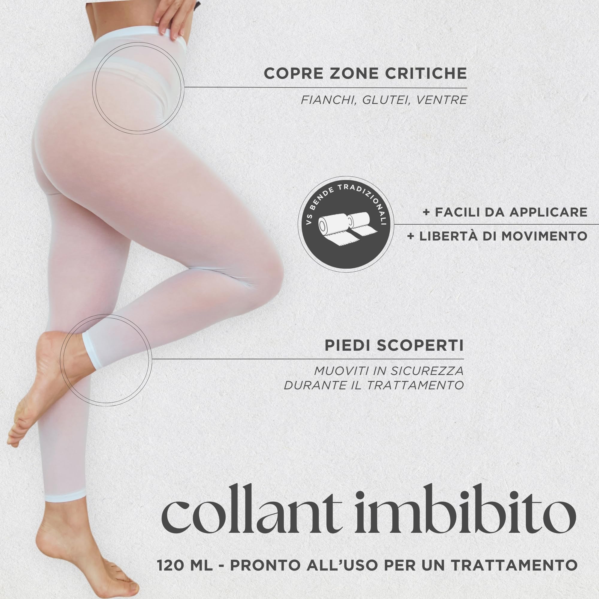 Venthura - PurePant Collant Drenanti Anticellulite Ricaricabili - Trattamento Anticellulite Professionale al Sale del Mar Morto - Pantacartene in Omaggio