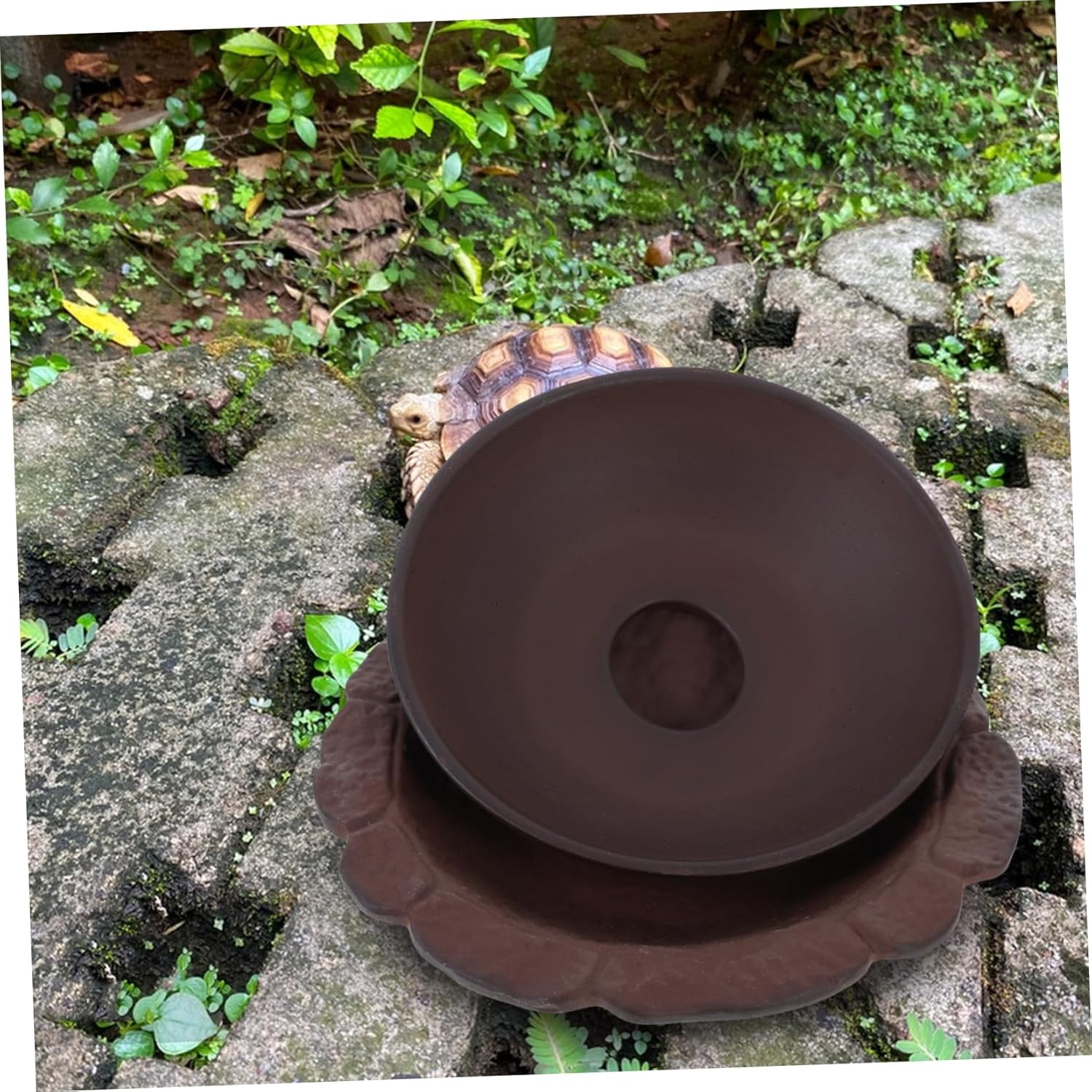 TOYANDONA Multi Functional Ceramic Turtle Basking Platform Heat Resistant Climbing Pet Decoration for Tortoise Tanks Aesthetic for Bathing and Resting Generous for