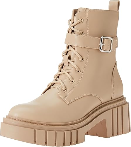 The Drop Botas de combate con plataforma con cordones Koi para mujer
