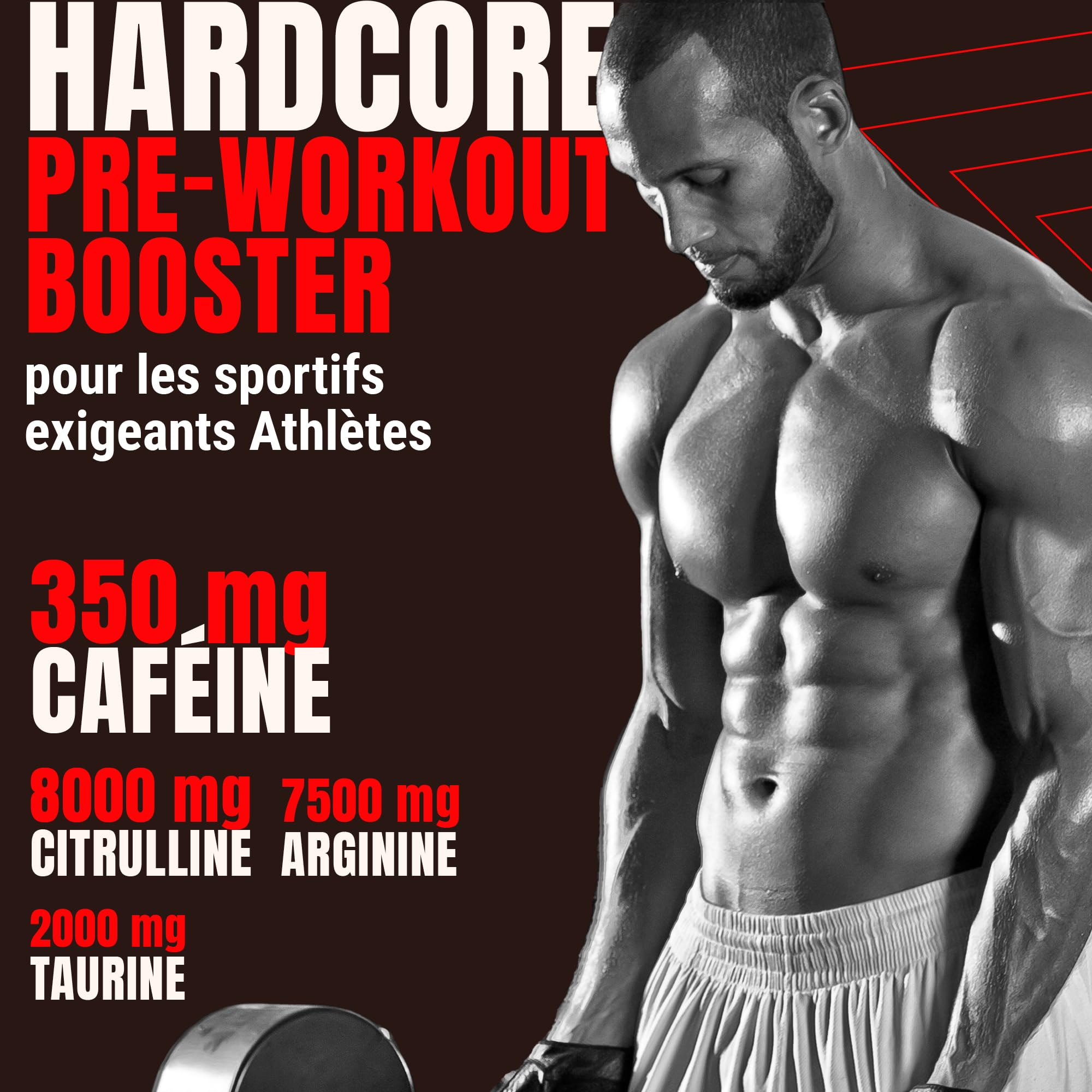 Powerstar BLACKOUT Pre Workout Booster Hardcore 600g | Booster Pré-Entraînement | Haute Dose avec Caféine Naturelle | Fitness & Énergie | Fabriqué en Allemagne | Végétalien | Green Lemon