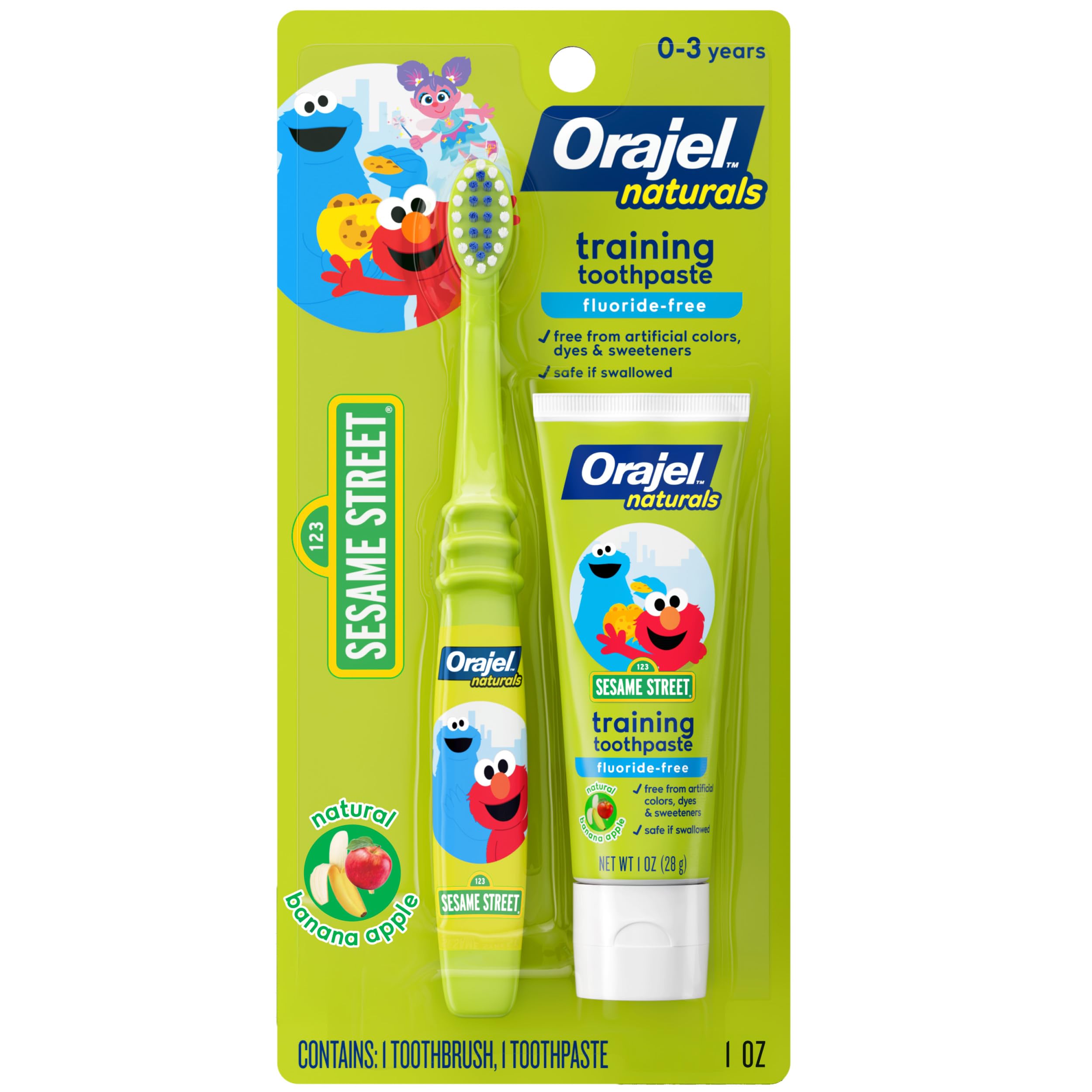 Orajel Naturals Training Toothpaste & Brush