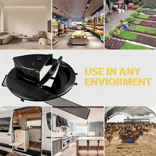 Miniatura 4 de Trampa para Ratones de Tapa de Cubo de Metal para Cubo de 5 Galones, Material Fuerte que No se Deformará ni Será Mordido, Trampas para Ratas Humanas