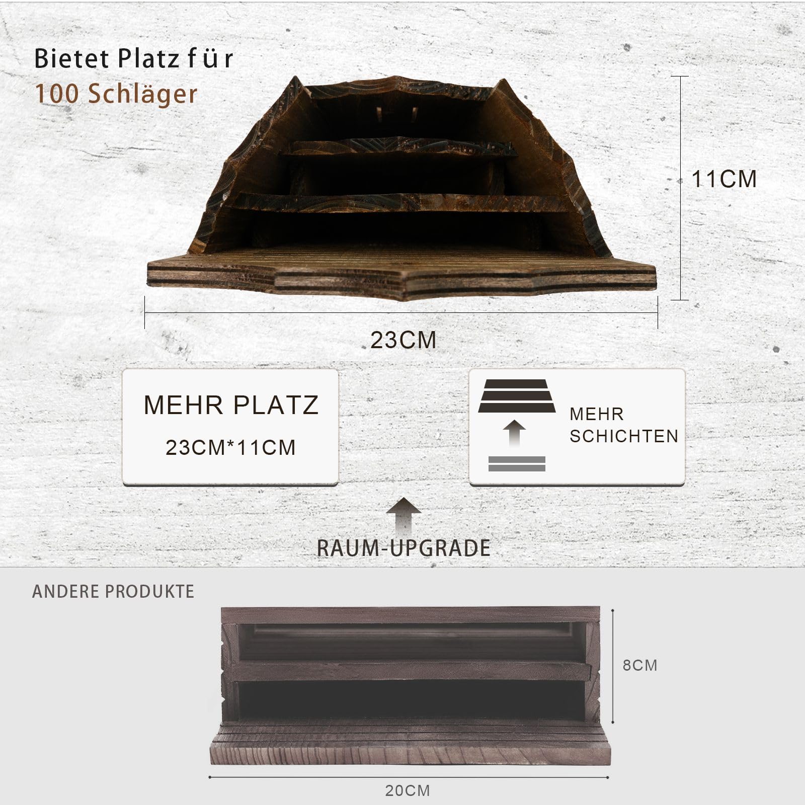 Burg Fledermaushaus aus Holz für den Außenbereich – Große Box mit drei Kammern