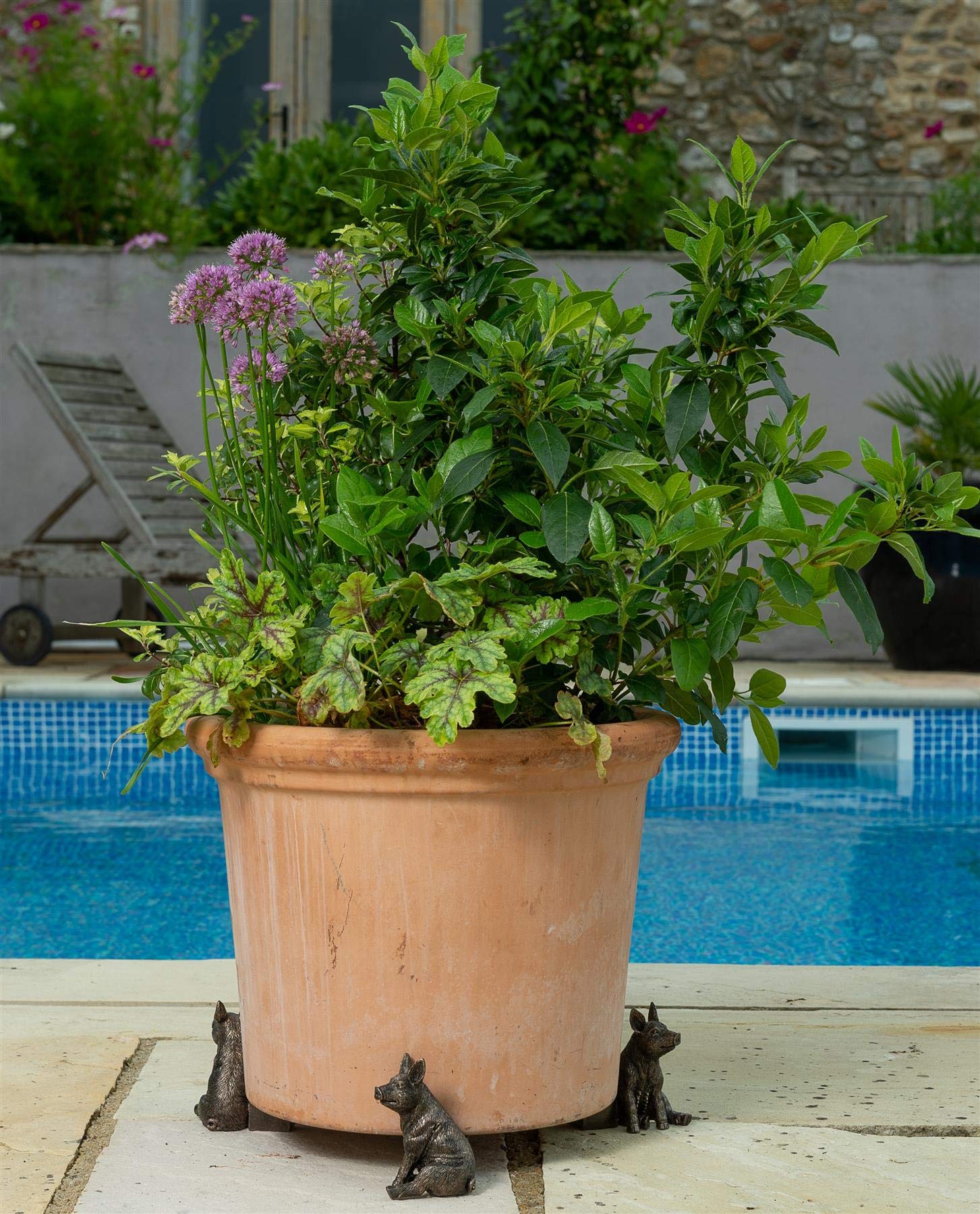 Potty Feet Pig Figures Plant Pot Feet - Planter Support - Handmade Decorative Ornaments - 3pcs