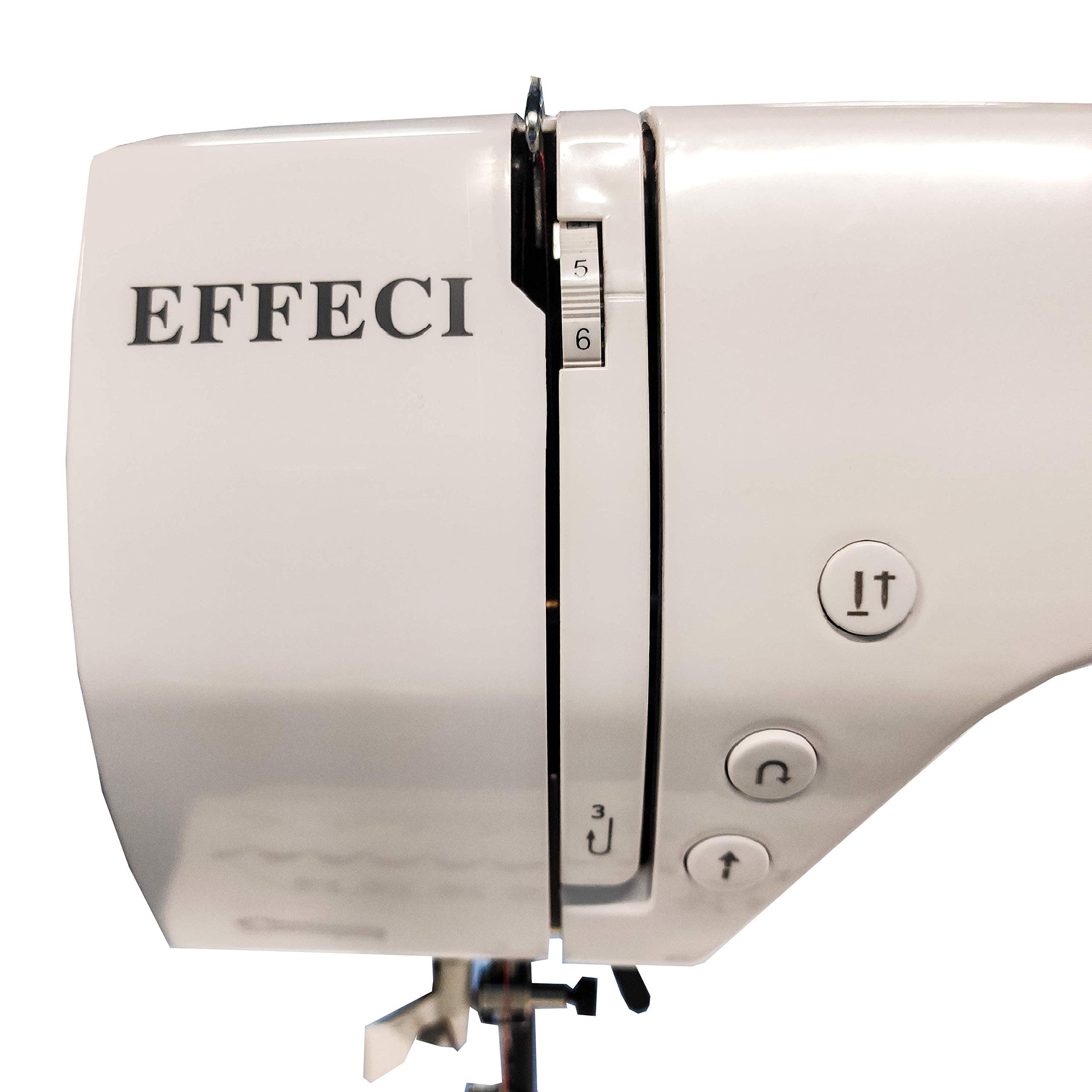 2720 - Macchina per cucire elettronica automatica con tavolo di lavoro incluso, funzione start-stop, regolazione velocità, 100 caratteri alfabeto, 100 punti, asola, occhiello, attaccabottoni