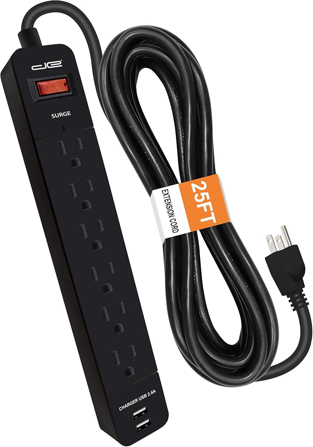 Digital Energy 6Outlet + 2 USB 1050 Joule Surge Protector