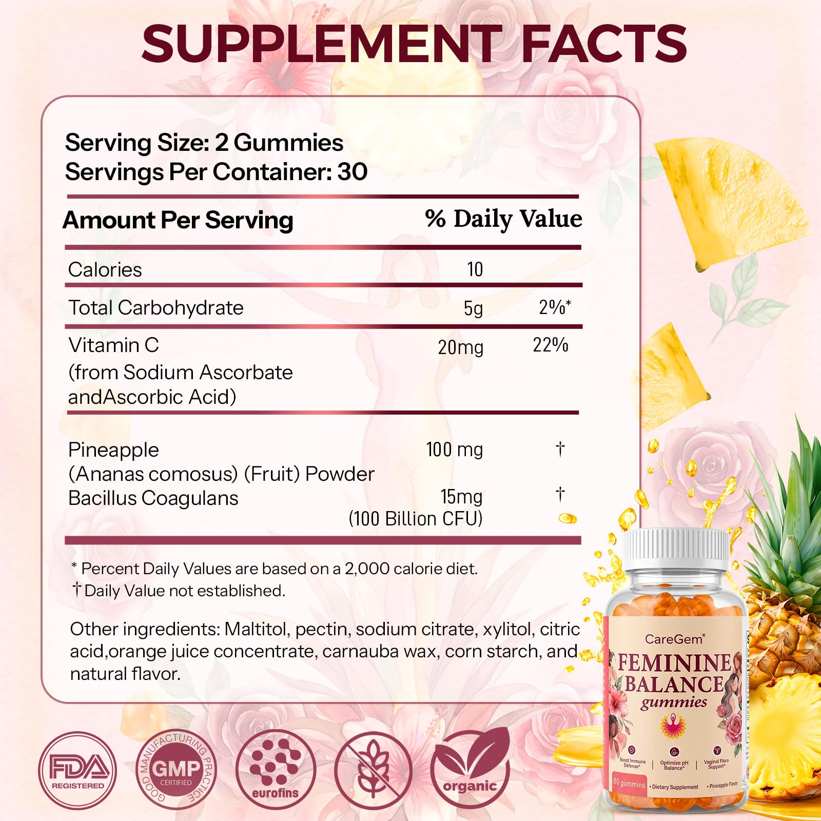 Feminine Probiotics Gummies for Odor, Flora & pH Balance – 1-Month Supply — Amazon image 6