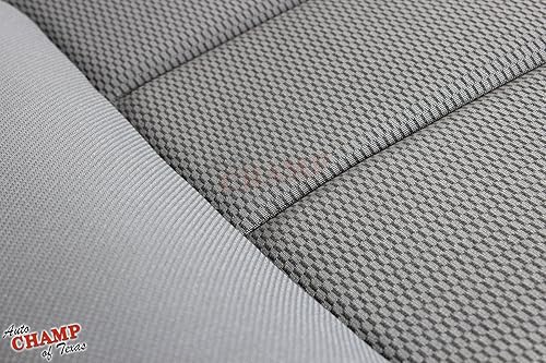 Miniatura 7 de Compatible con Ford Super Duty F-250 XLT Super-Cab X-Cab 2003-2007 Funda de asiento de tela para el lado del conductor, gris pedernal mediano y