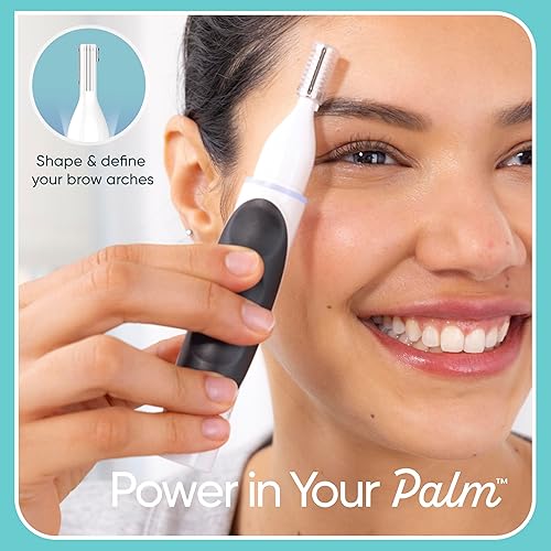 Miniatura 4 de Conair GIRLBOMB - Juego de recortadora de pelo de nariz, depilación facial y cejas para mujer