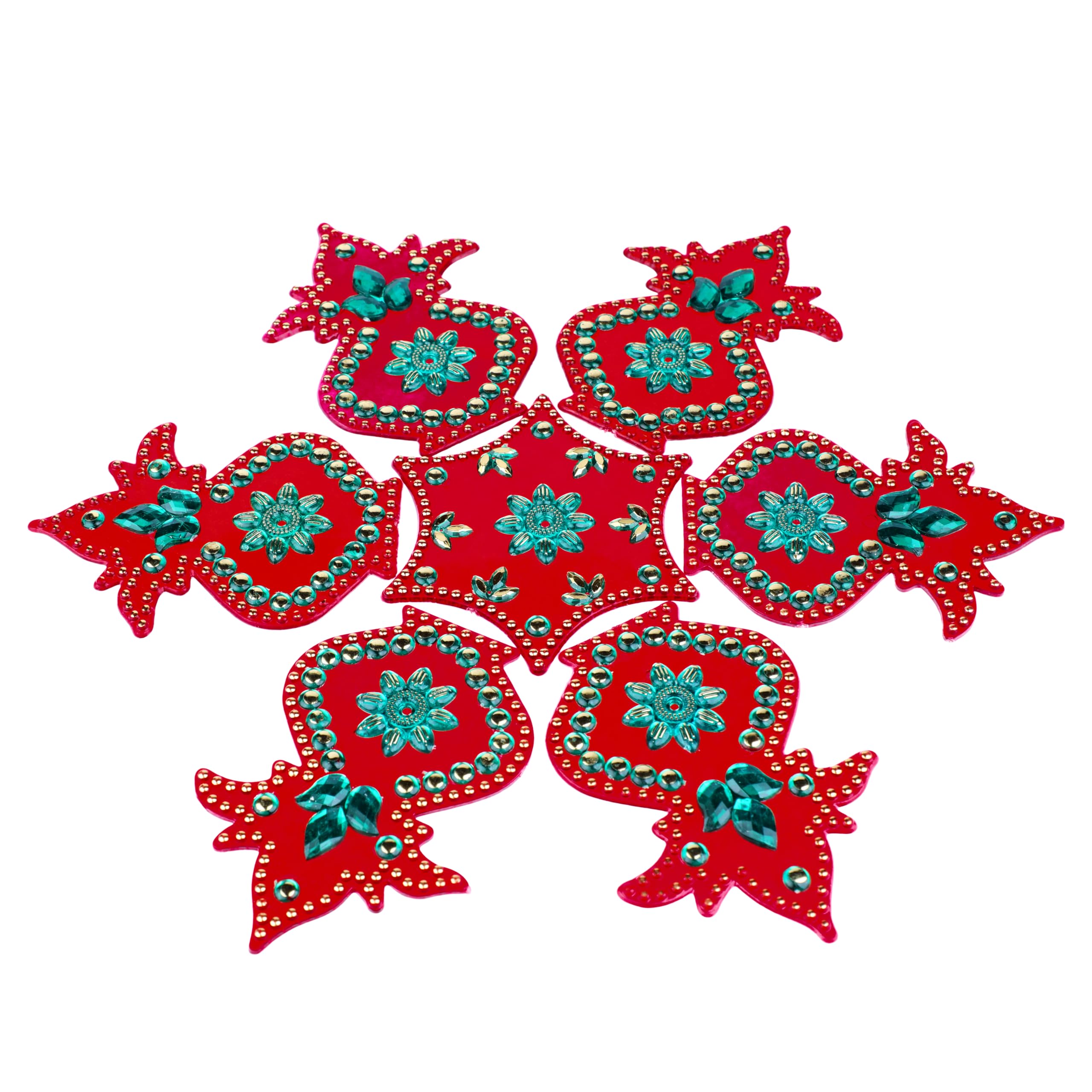 Aditri Creation Designer Floor Rangoli Reusable Small Rangoli Acrylic Rangoli Home Decor Gift for Home Interior Floor and Gifting (Size:- 10