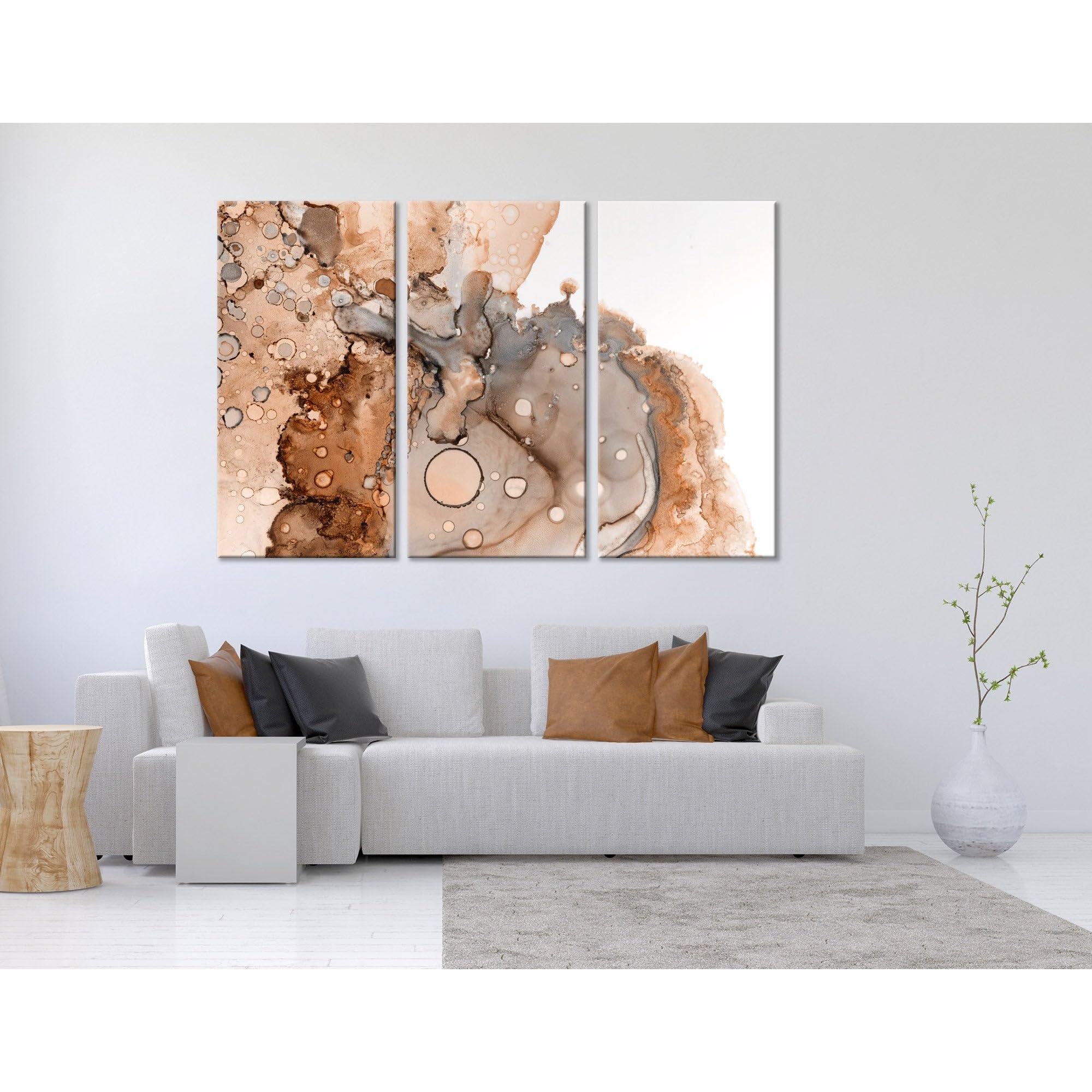 Toile Ginger Octopus Abstract №04272, grand format de luxe