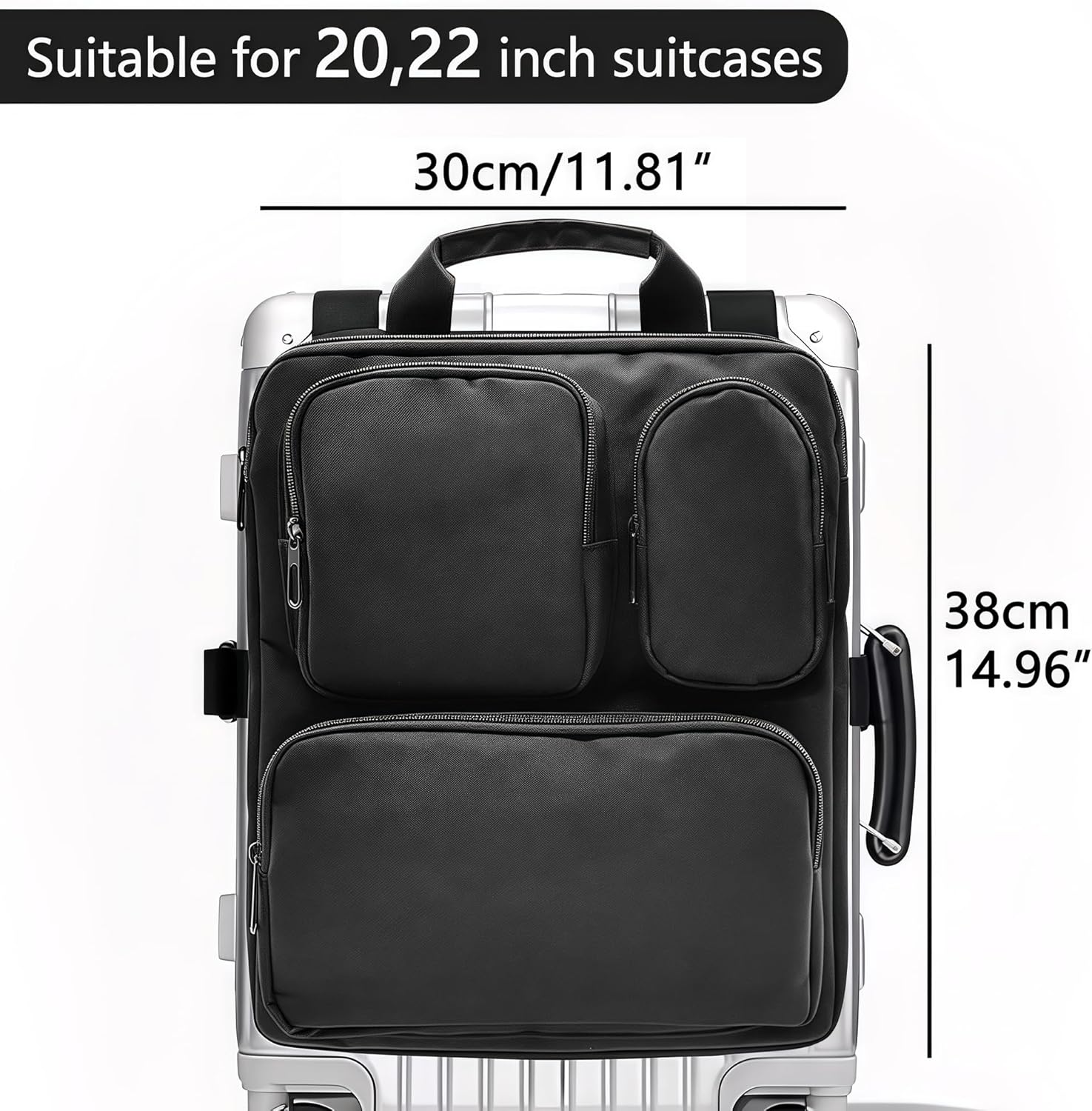 Musiin Travel Luggage Expansion Organizer for Musician - Holds sheet music, straps, capo, strings, cables, and instrument accessories bag