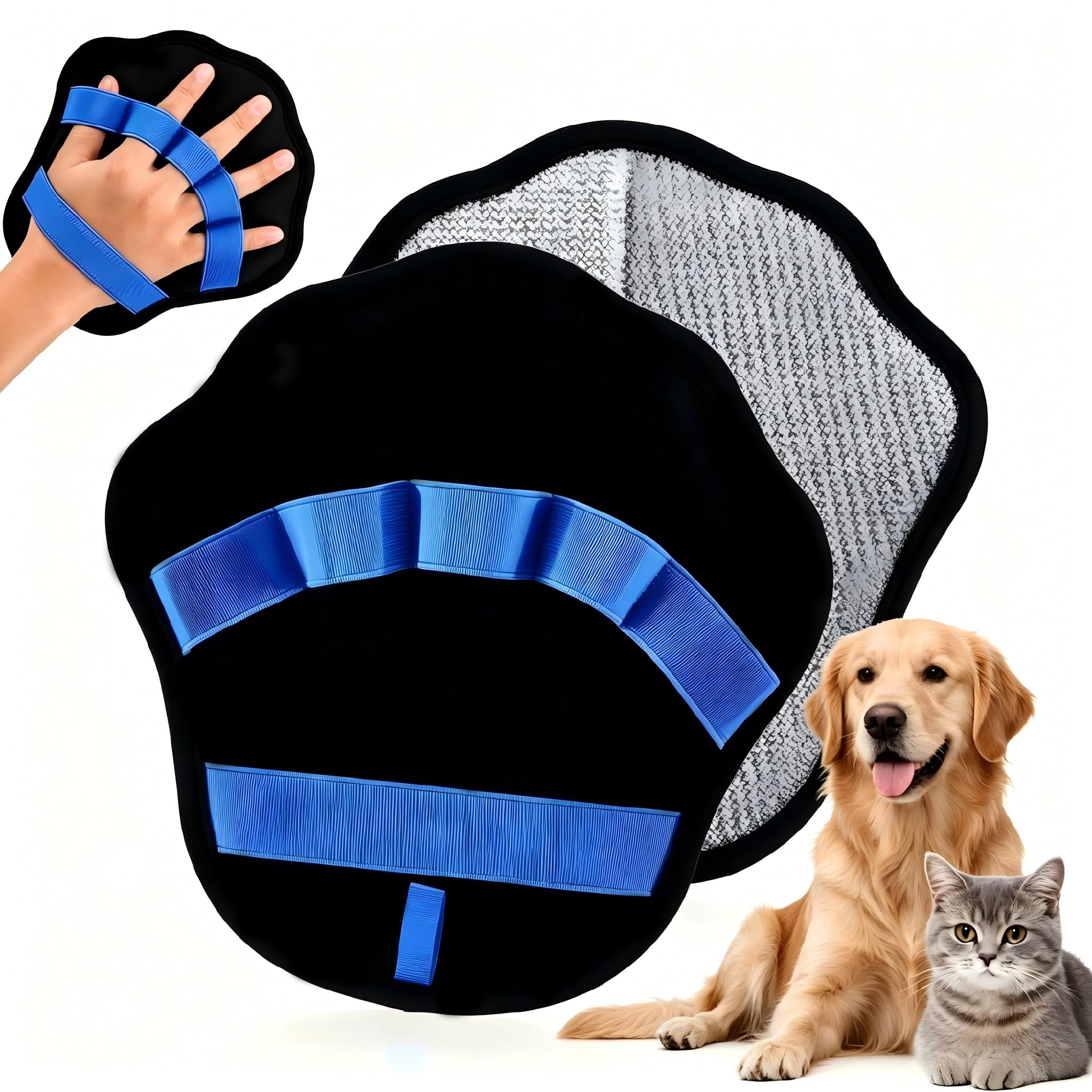 Guantes de depilación de mascotas para eliminar pelos difíciles en alfombras y ropa de cama