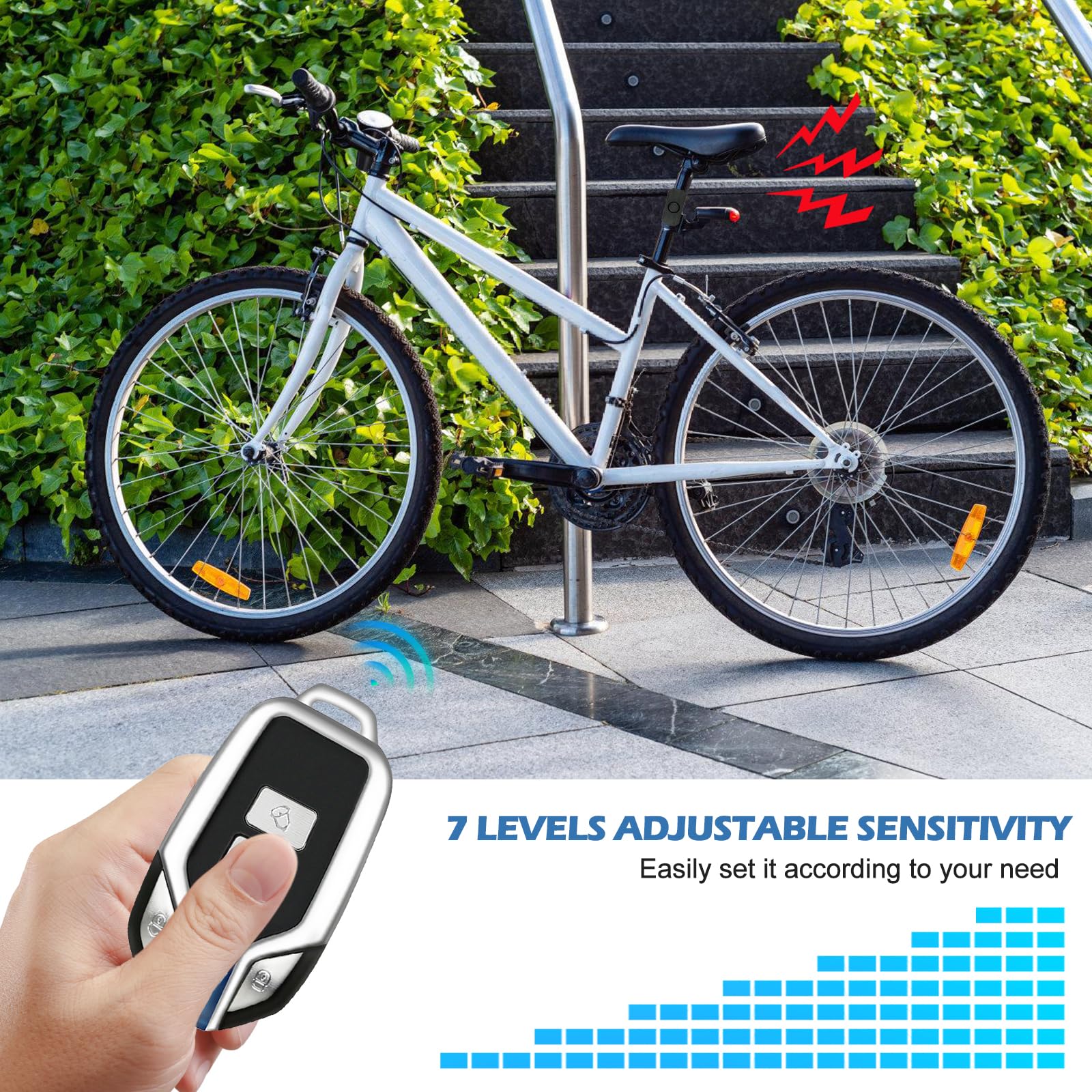Drahtloser Fahrrad Alarm 113 DB - Anti-Diebstahl Alarmanlage Mit Fernbedienung