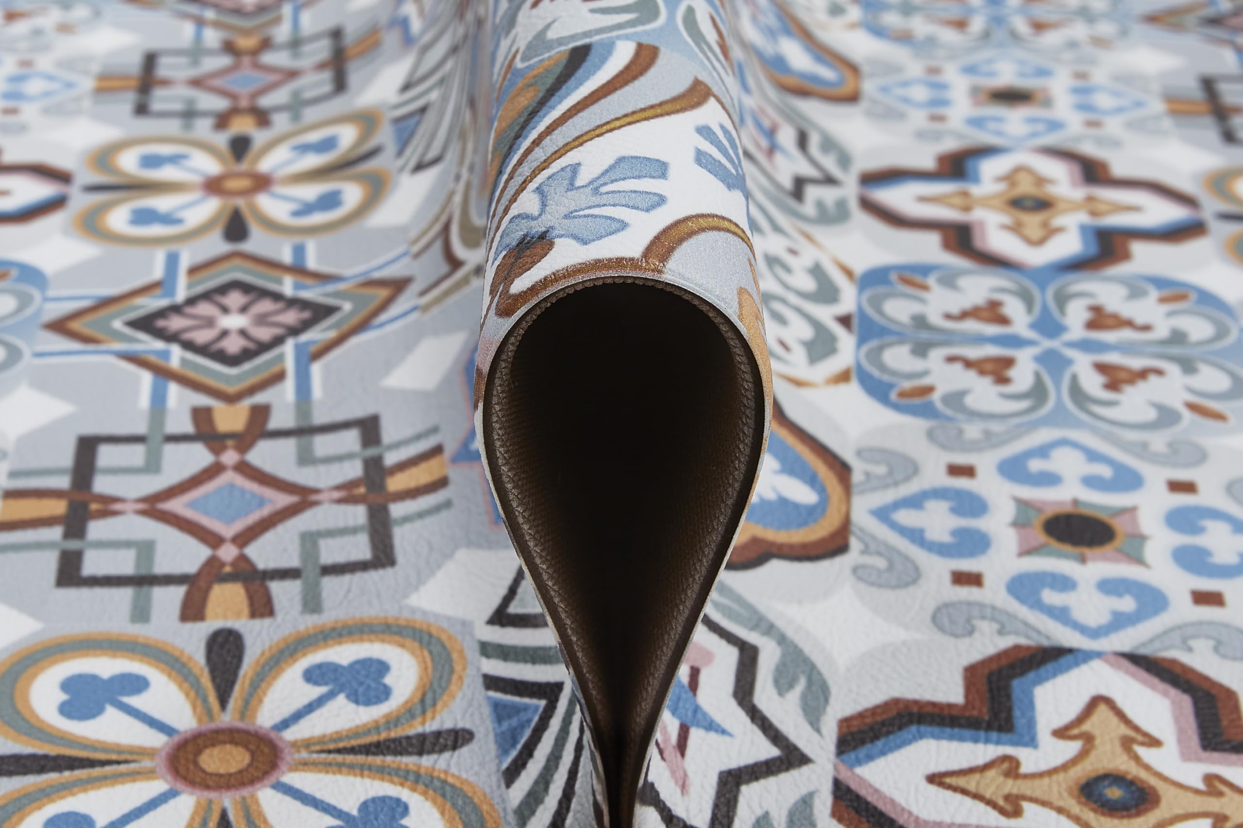 andiamo Tapis de Couloir Marrakech avec Dos antidérapant – Tapis de Cuisine et Couloir - 70 x 200 cm - Bleu Gris