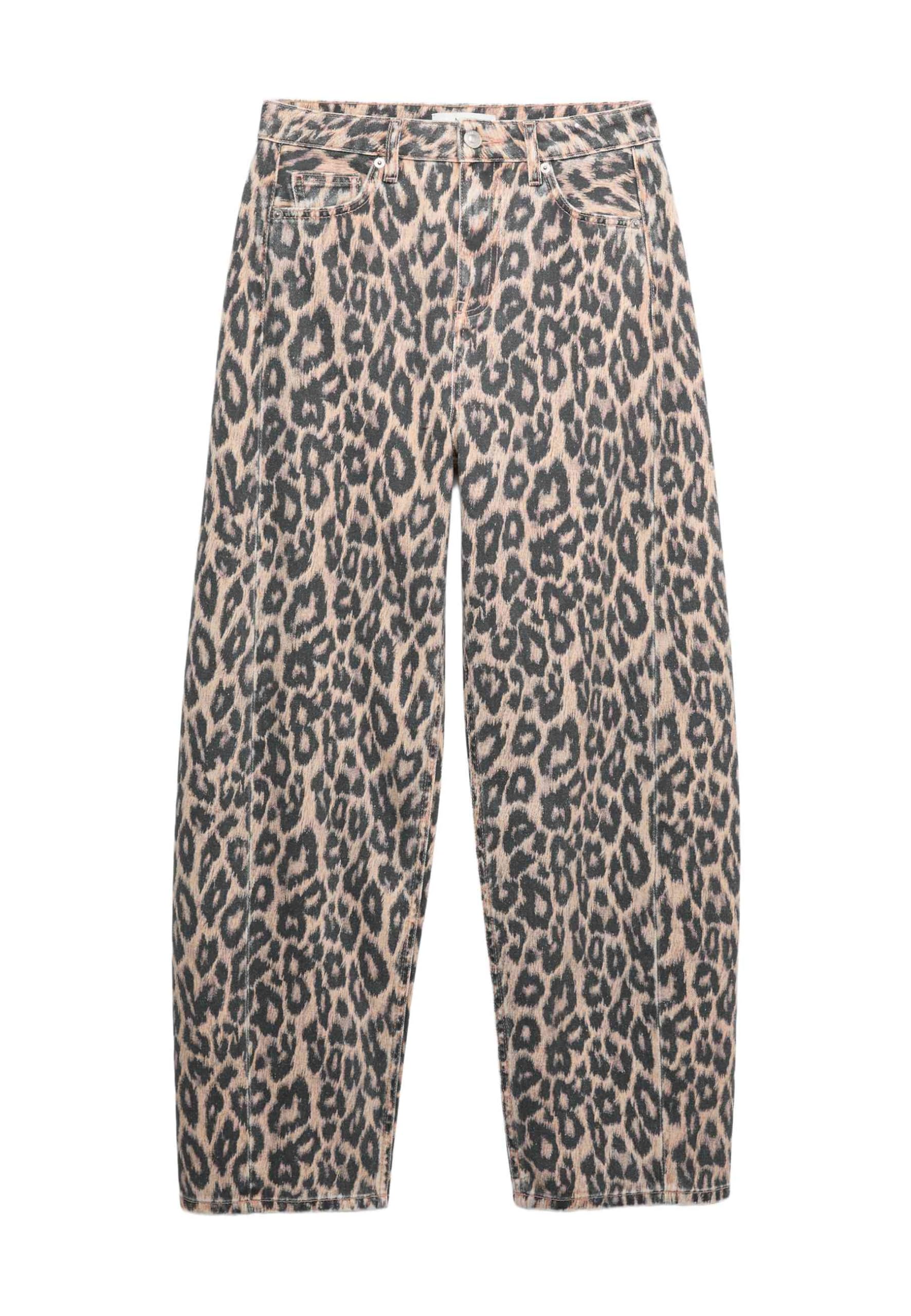 Marks & Spencer Damen Baumwolle Hose Regular | Mit hohem Bund, Beinform: Knöchellang, Waschung: Mittelblau, Mit Knopfleiste, Leicht