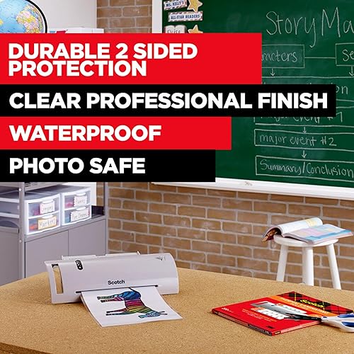 Miniatura 2 de Scotch Bolsas de laminación térmica de alta calidad, 5 mil de grosor para mayor protección, hojas de laminación de tamaño fotográfico, nuestra bolsa