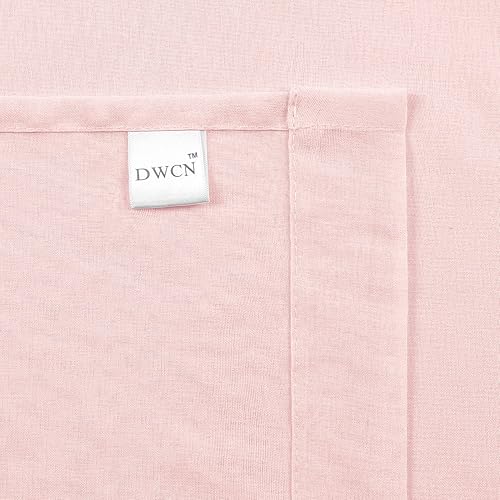 Miniatura 4 de DWCN Cortinas traslúcidas de gasa semitraslúcidas con bolsillo para barra de cortina para dormitorio y sala de estar, 52 x 63 pulgadas de largo,