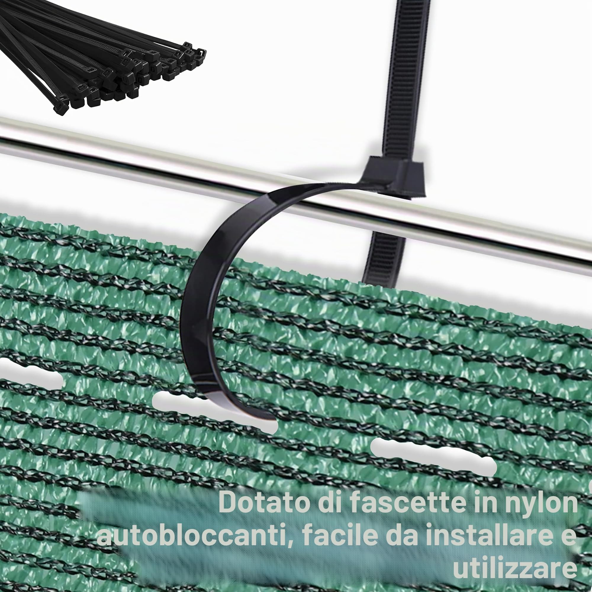 UISEBRT Pannello di Recinzione Protezione Privacy Tessuto HDPE 150 g/m² Antivento Pannello Tennis con Fascette per Giardino, Campo Sportivo, Recinzione a Catena (1.5x10m, Verde)