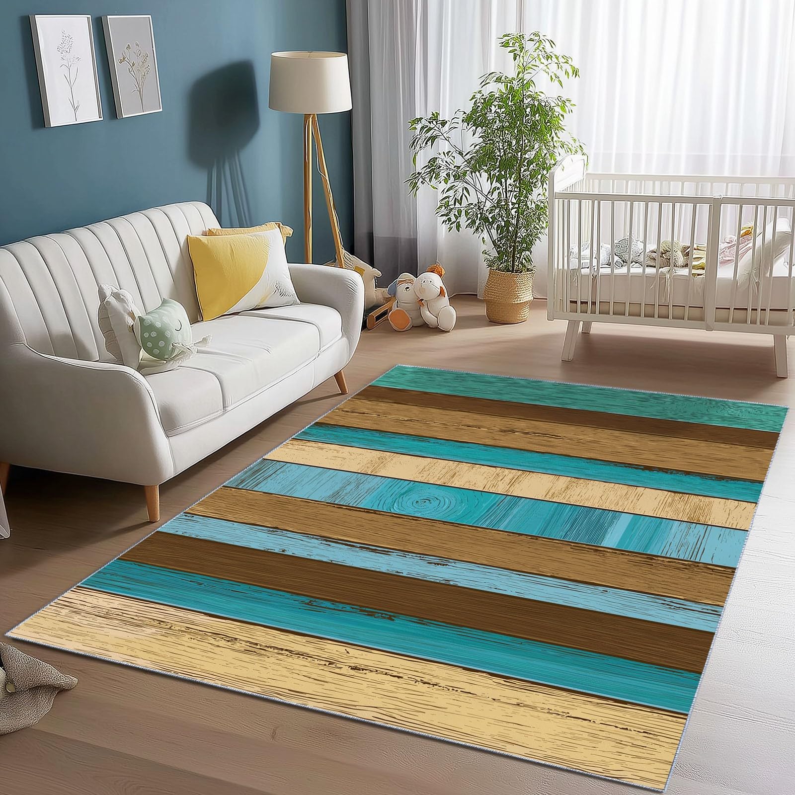 Tapis de salon style rétro idéal pour réchauffer l'ambiance de la chambre