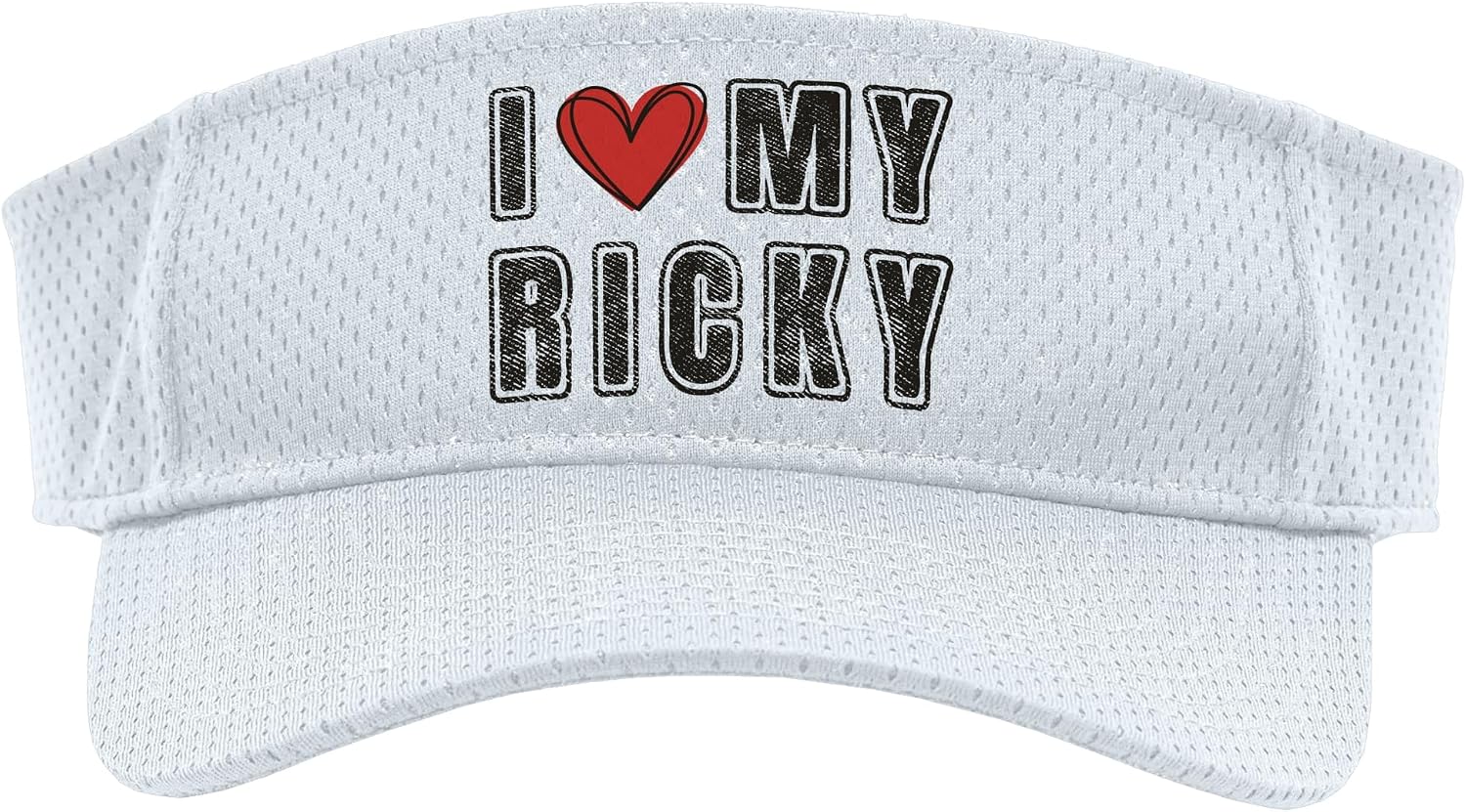 I Love My Ricky Funny Retro Personalized Name Sport Sun Visor