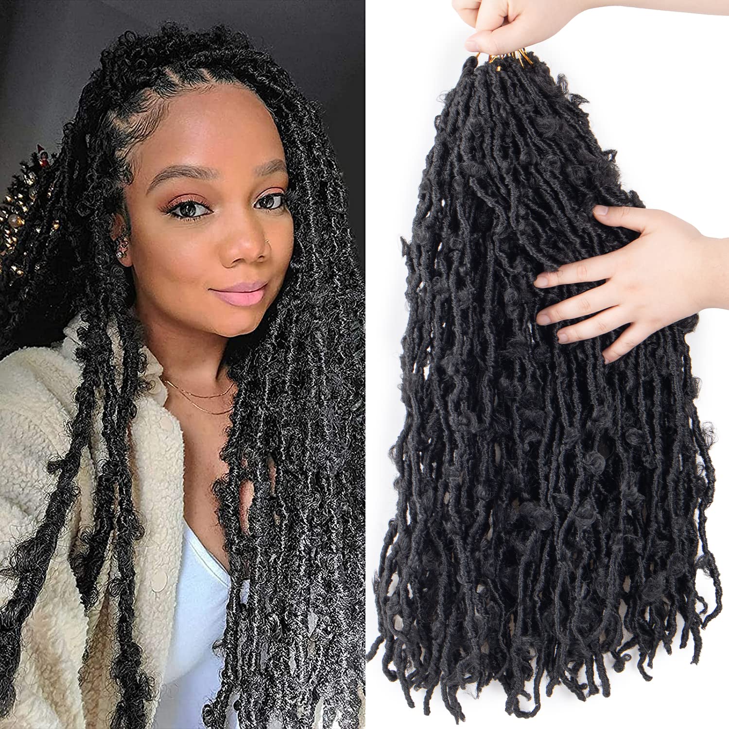 Buy 24 Inch Butterfly Locs Crochet Hair 6 Packs Distressed Faux Locs