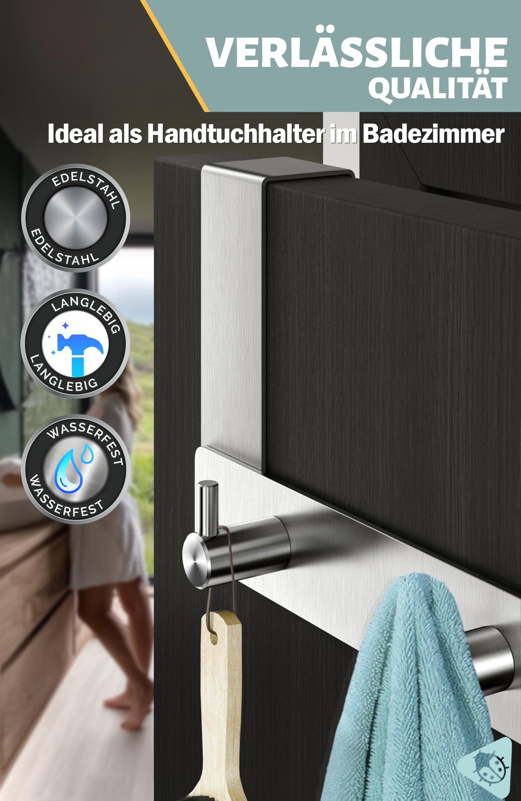 Menz Over Door Hanger - Stainless Steel Door Hanger For Door Depth 4.1