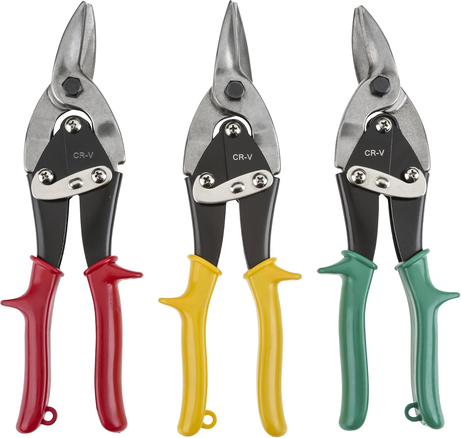Grizzly G8782 10Inch Aviation Tin Snips, 3Piece Set Nippers And