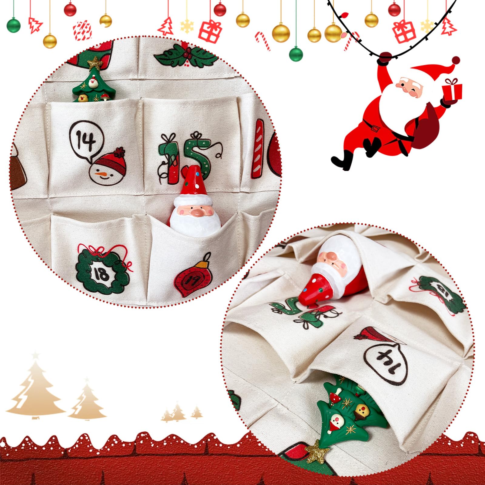 Adventskalender Zum Befüllen 2025 - 24 Stofftüten Wiederverwendbar