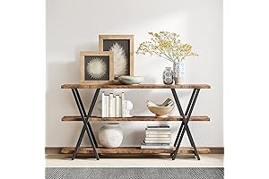 Tribesigns 70.9 Inch Long Console Table with Storage Shelves