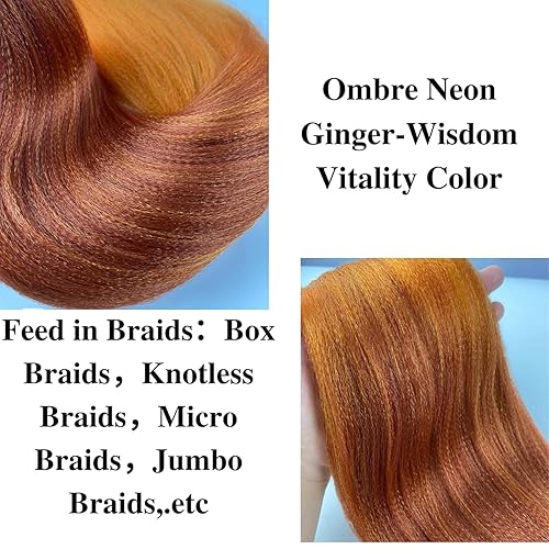 Miniatura 7 de Extensiones de cabello trenzado de color azul oscuro y verde lavanda. Extensiones de cabello trenzado Kanekalon preestiradas, 26 pulgadas