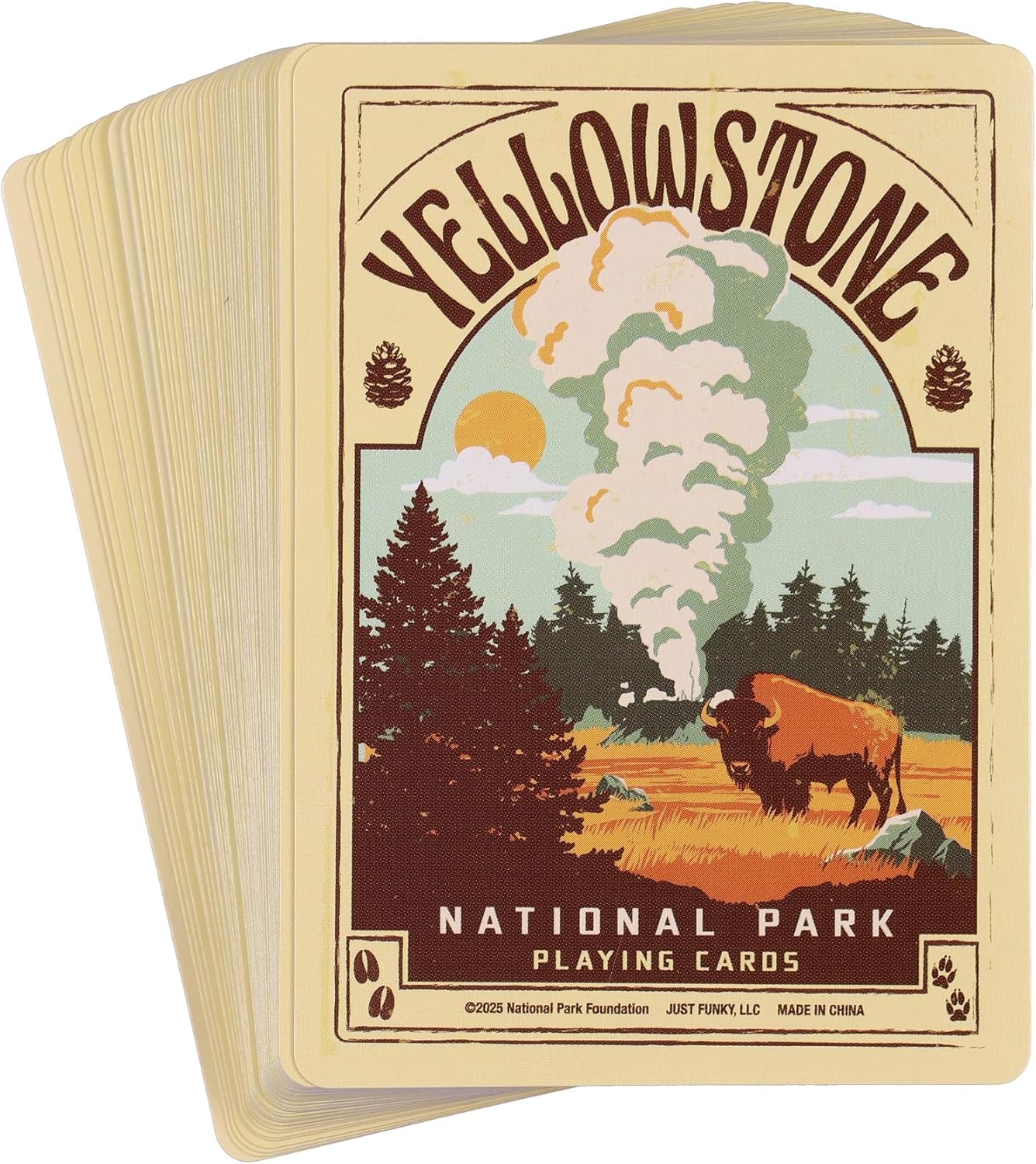 JUST FUNKY National Park Foundation Playing Cards Yellowstone Design 52 Count Deck
