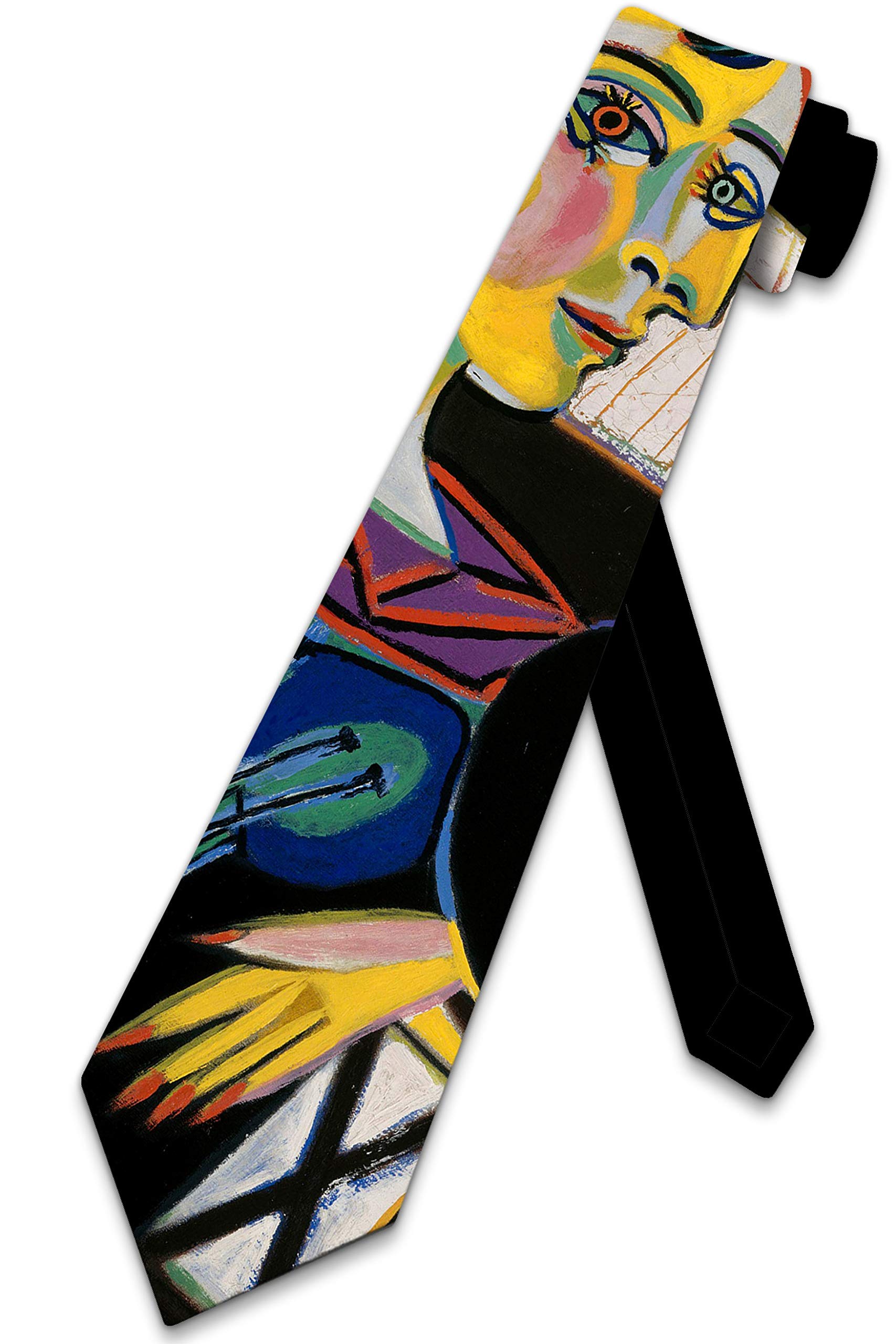 Atourdealss Men's As Shown Art Ties Picasso Cubism Abstract Painting Necktie By