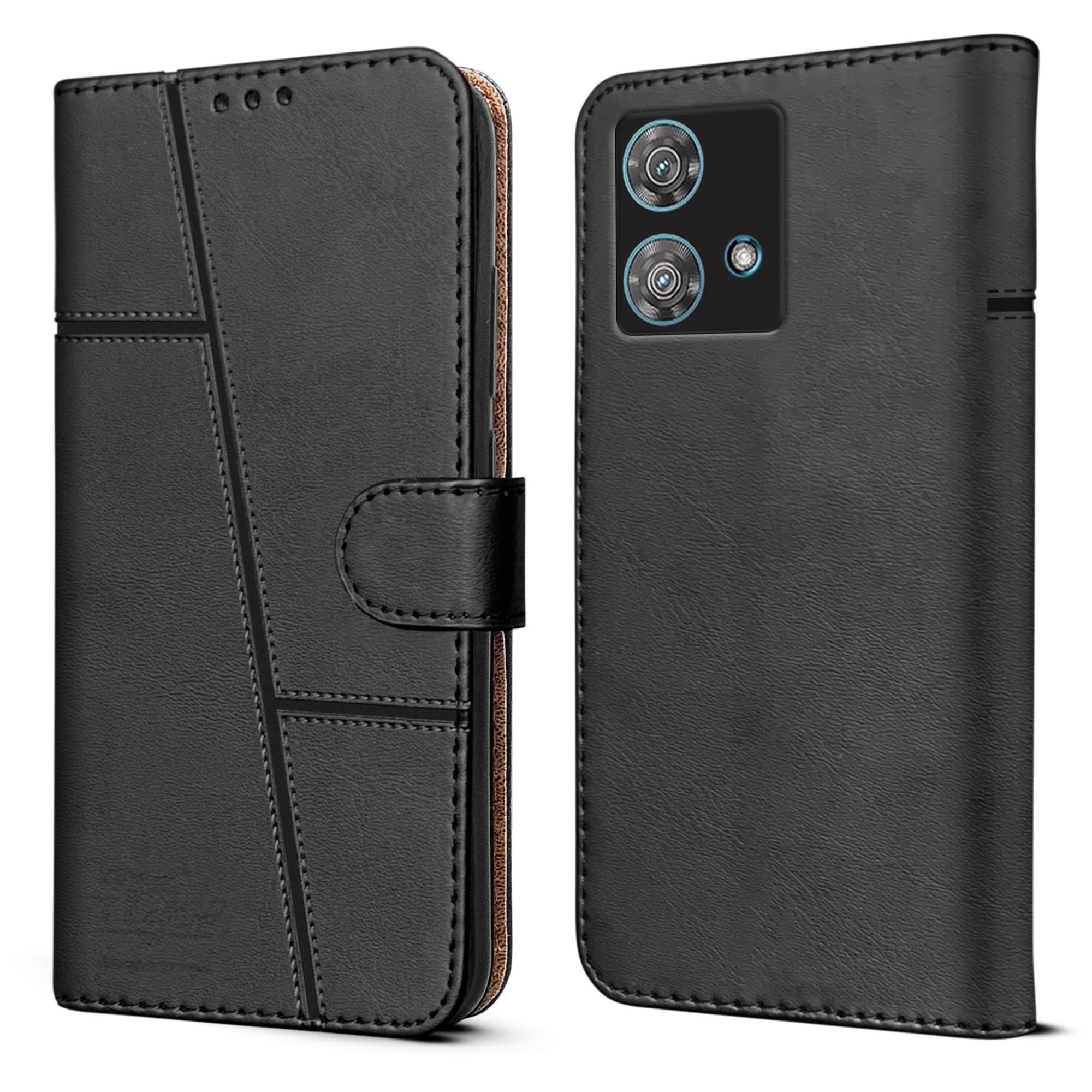 FMPCUON Cover Per Motorola Edge 40 Neo, Flip Custodia Pelle PU Con
