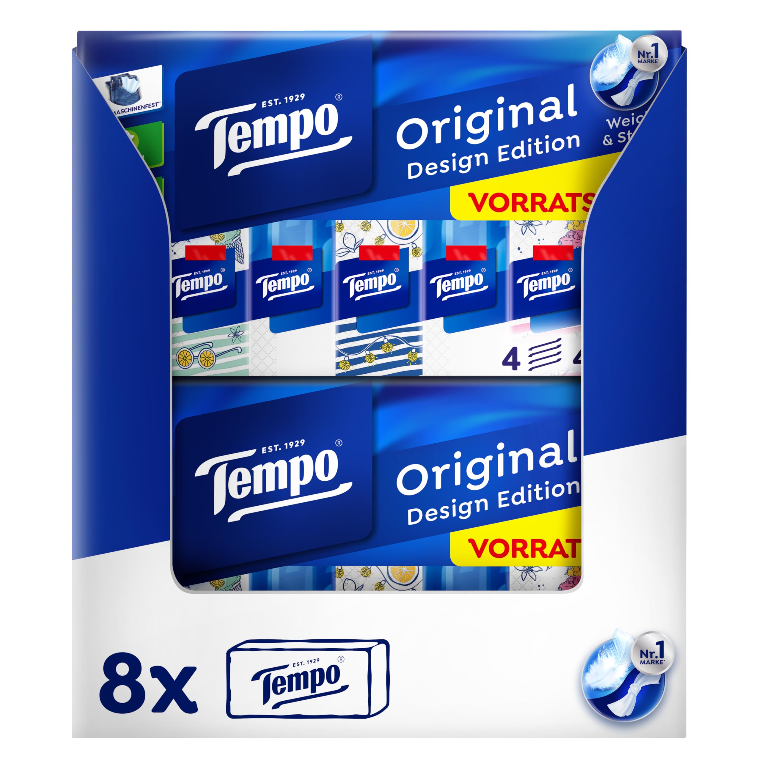 Tempo Taschentuch Taschentuch Original 42x8 Packungen (42x8x10 Tücher), Großpackung, 830318