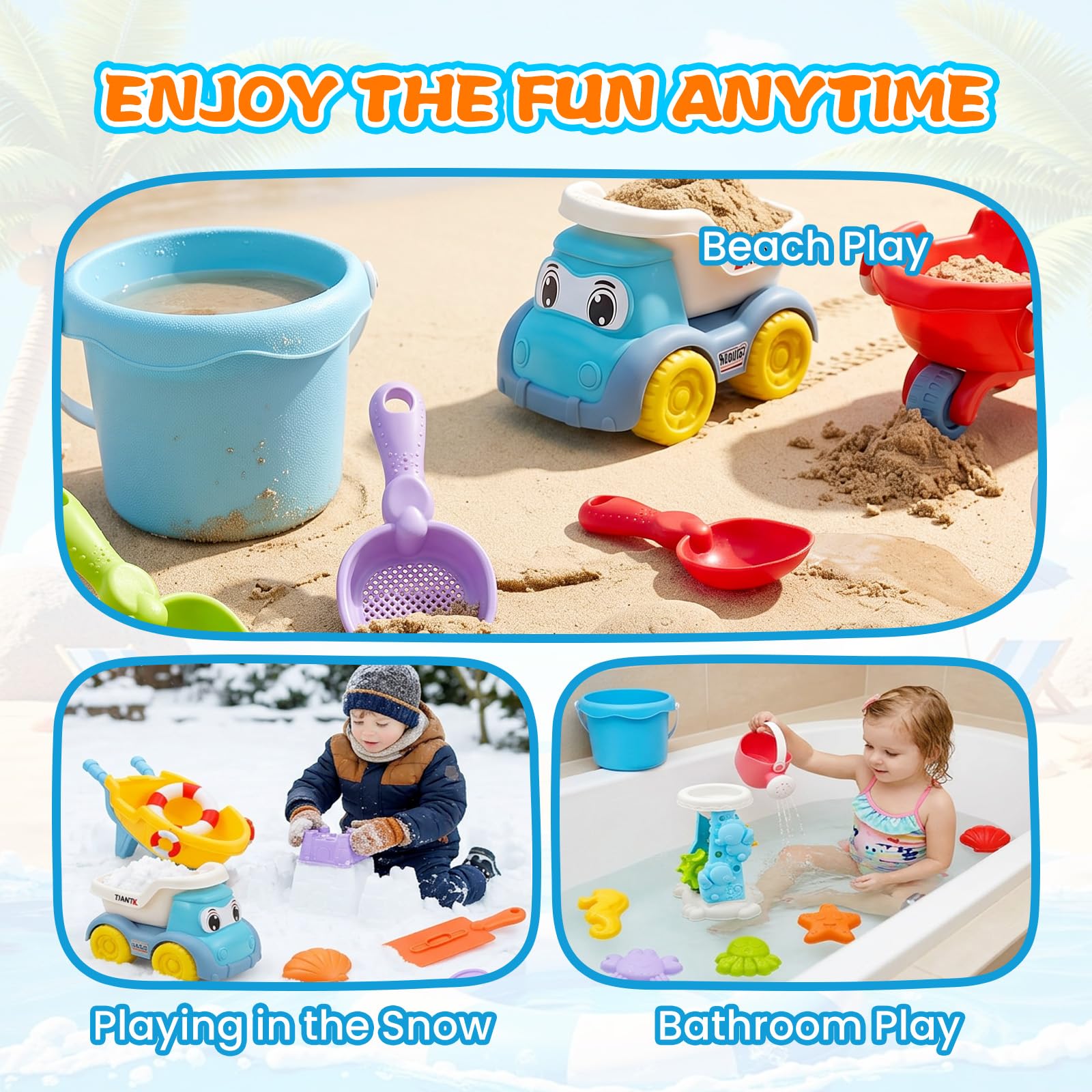 Sandspielzeug, 30 Pcs Sandkasten Spielzeug, Sandspielzeug ab 1 2 3 4 5 6 7 Jahr, Strandspielzeug Kinder Mädchen Jungen, Strand Sandspielzeug Set Sandschaufel, Wassereimer, Sandformen, Netzbeutel