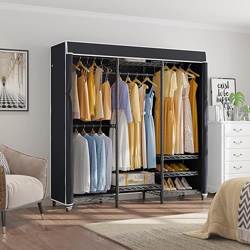 Miniatura 4 de VIPEK Funda solo para estante de ropa V10V5 PlusV10iV5i Plus, a prueba de polvo, tela Oxford con cremallera, 86.6 pulgadas de largo x 17.3 pulgadas