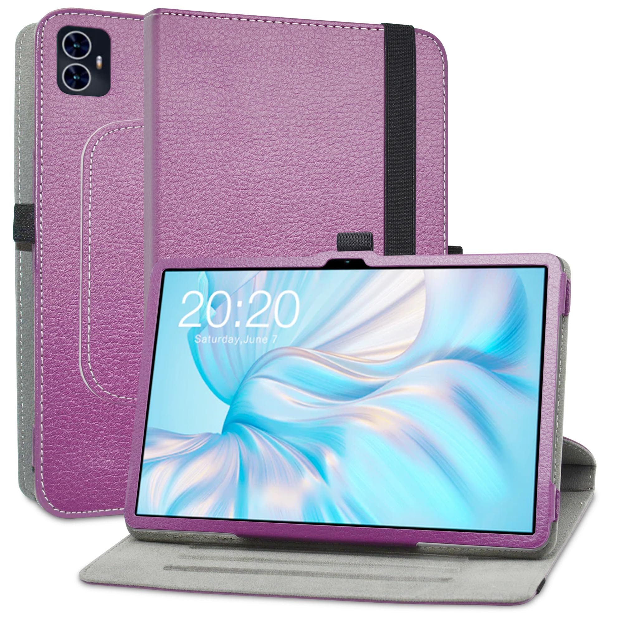 MAMA MOUTH Hülle Für Teclast M50 Pro 10.1 Zoll – 360° Drehbarer Standcover Mit Ständerfunktion, Kunstleder & Mikrofaser